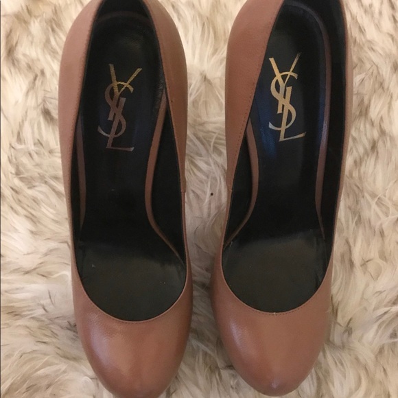 Yes Saint Laurent Tribute heel Sz 8.5 Color Nude - Picture 6 of 8